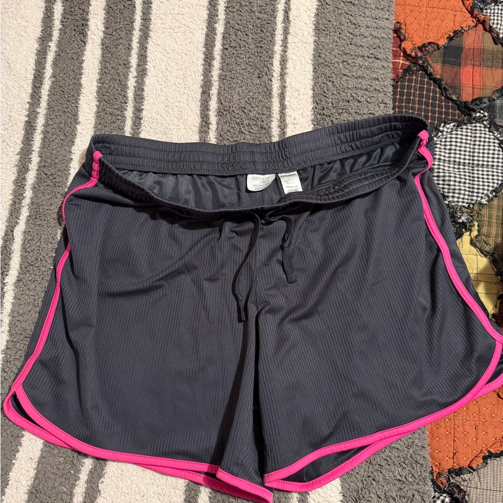 PRE-LOVED Danskin Athletic Shorts in Charcoal with Pink Accents